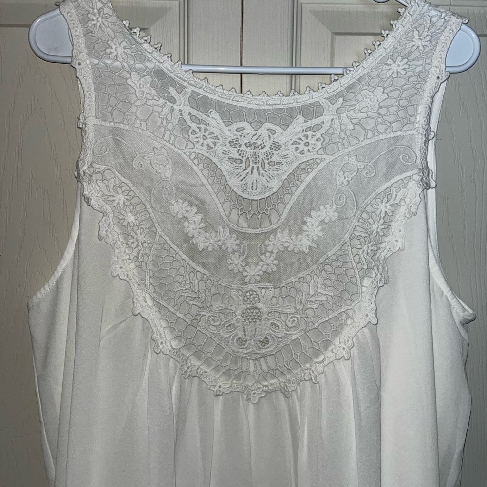 Chic Soul Sweet Charm Tank in White.